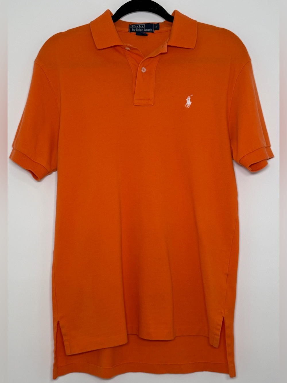 Polo Ralph Lauren Men’s Small Orange Cotton Polo Shirt Classic Pony - Picture 3 of 14